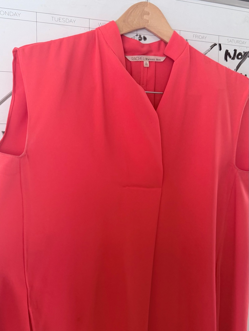 Rachel Rachel Roy Sleeveless V-Neck Top in Coral Pink